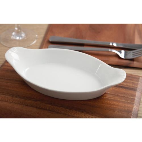 Olympia Whiteware Oval Eared Dish - 215ml 7 1/5fl oz (Box 6)