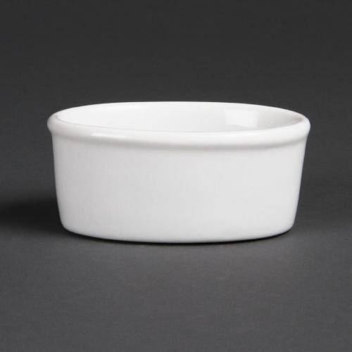 Olympia Whiteware Oval Ramekin - 100mm (Box 12)