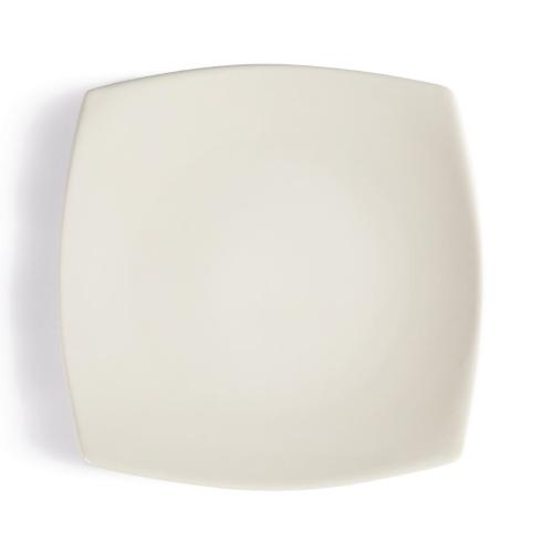Olympia Round Square Plate Ivory - 241mm 9 1/2" (Box 12)