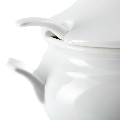 Olympia Whiteware Soup Tureen & Ladle White - 227x250mm