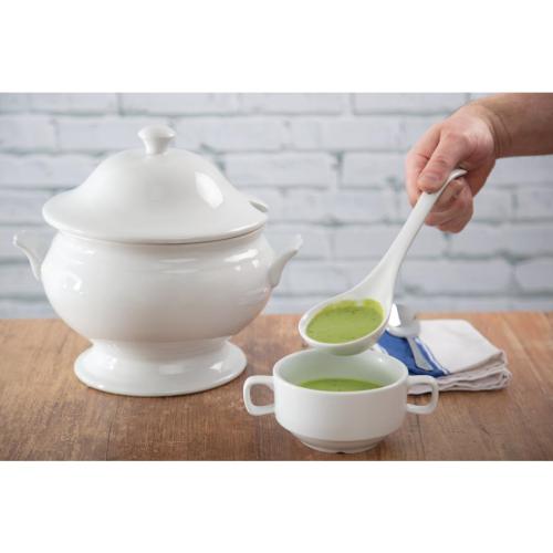Olympia Whiteware Soup Tureen & Ladle White - 227x250mm