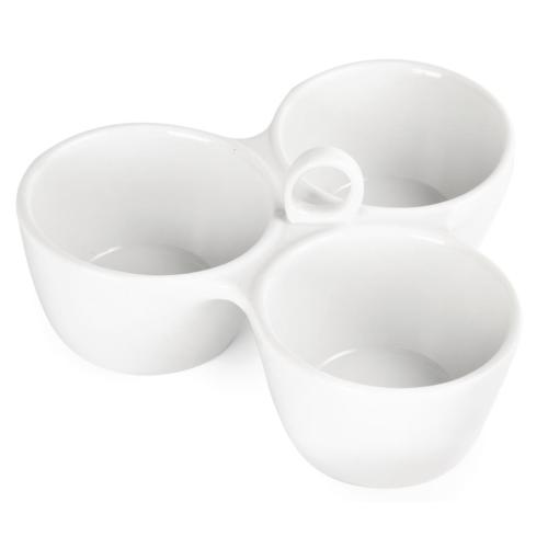 Olympia Whiteware Relish Dish 3 Pot White - 55x180x85mm (Single)