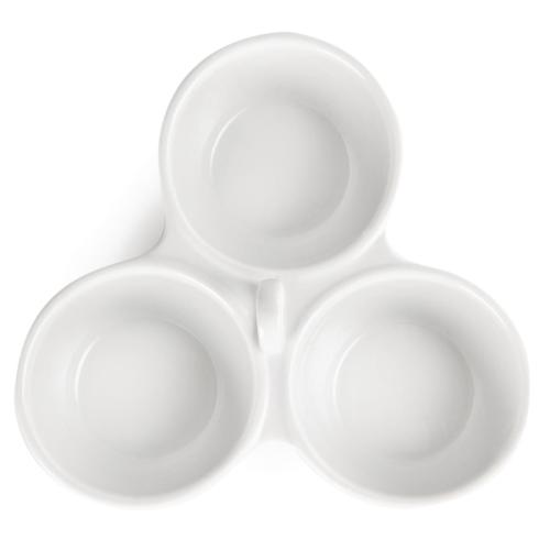 Olympia Whiteware Relish Dish 3 Pot White - 55x180x85mm (Single)