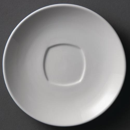 Olympia Whiteware Rounded Square Saucer White - 150mm for Y115 (Box 12)