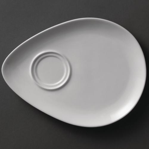 Olympia Whiteware Snack Plate White - 185x240mm (Box 12)