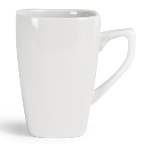 Olympia Whiteware Square Mug White - 284ml 9 3/5fl oz (Box 12)