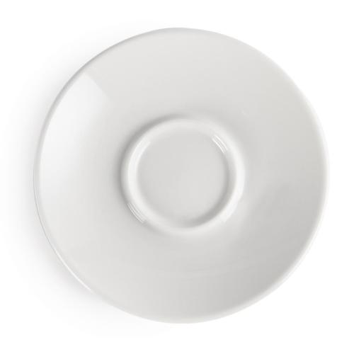 Olympia Whiteware Espresso Saucer White (Fits Y111) - 120mm 4 3/4" (Box 12)