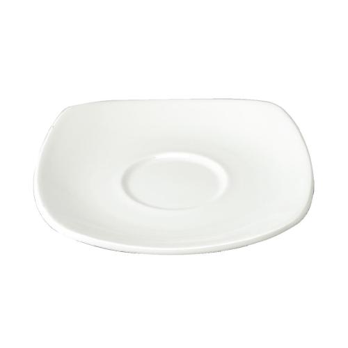 Square Cafe Latte Saucer - 6 3/8" 160mm (fits 12oz Latte) (Box 12) (Direct)