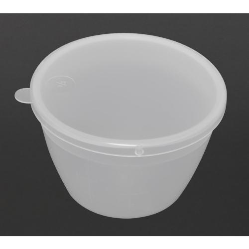 Pudding Basin Polyprop inc Lid - 1/2pint 102mm dia (Pack 12)