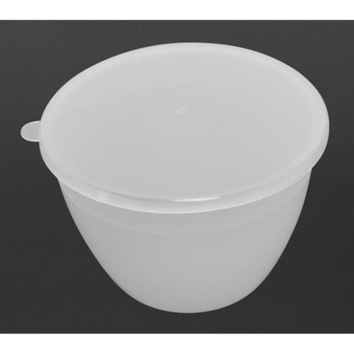 Pudding Basin Polyprop inc Lid - 1pint 121mm dia (Pack 12)