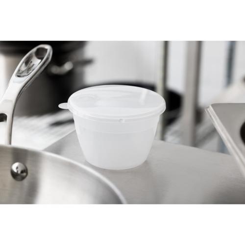 Pudding Basin Polyprop inc Lid - 1/4pint 83mm (Pack 12)