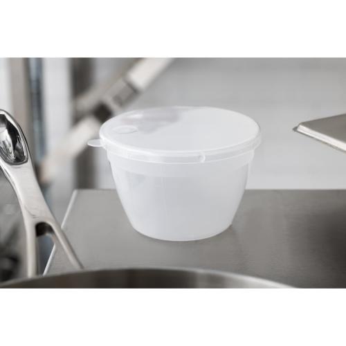 Pudding Basin Polyprop inc Lid - 1/2pint 102mm dia (Pack 12)