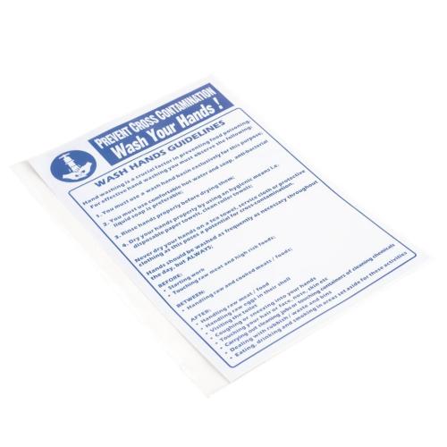 Vogue Cross Contamination Wash Hands - 300x200mm 11 3/4x7 3/4" (Self-Adhesive)