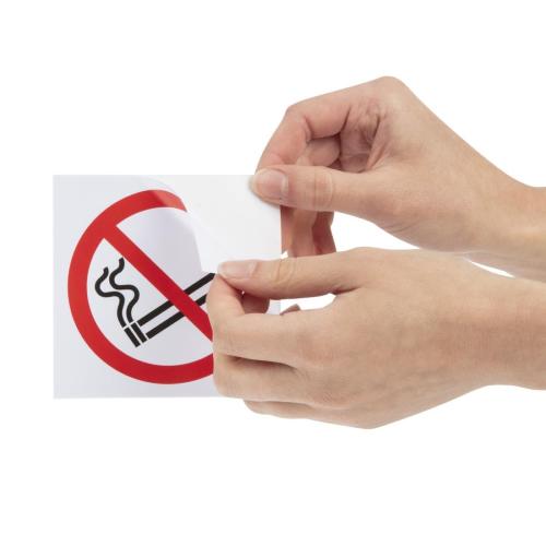 Vogue No Smoking Symbol Window - 100x100mm 4x4" (Self Adhesive)