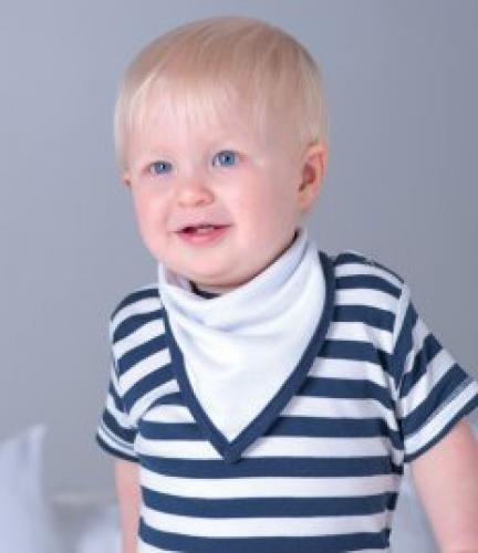 BabyBugz Bandana Bib - WH/BK - ONE