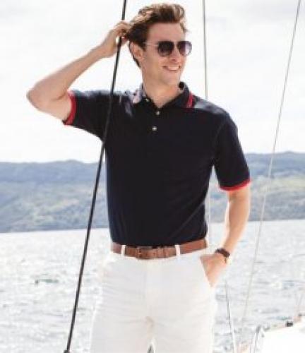 Henbury Contrast Double Tipped Cotton Piqu� Polo Shirt