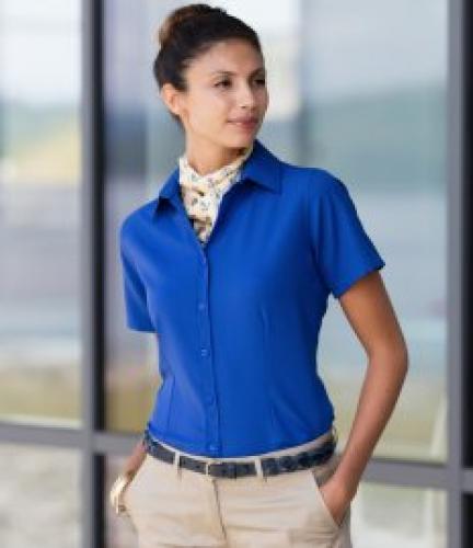 Henbury Ladies Short Sleeve Wicking Shirt