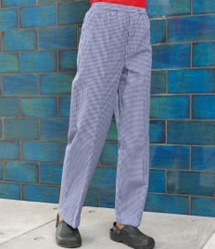 Premier Pull On Chef's Check Trousers
