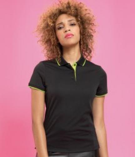 Premier Ladies Contrast Coolchecker� Polo Shirt