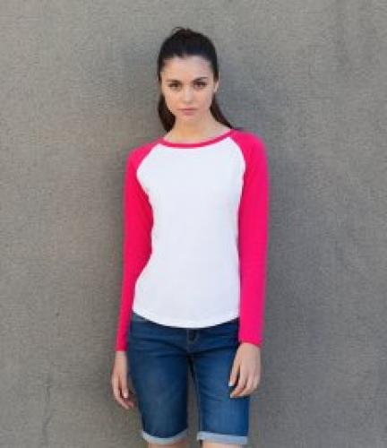 SF Ladies Long Sleeve Baseball T-Shirt