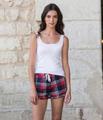 SF Ladies Tartan Frill Shorts