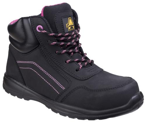 AS601 Lydia Composite Safety Boot With Side Zip - Black - Size 2