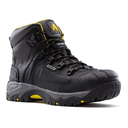 AS803 Waterproof Wide Fit Safety Boot - Black - Size 12